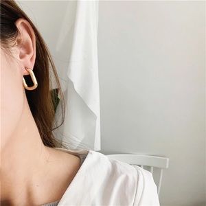 9.25 sterling silver - Square hoop earrings